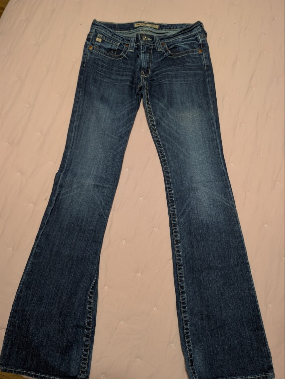Big Star Women's Straight Leg Jeans in Dark Blue Wash